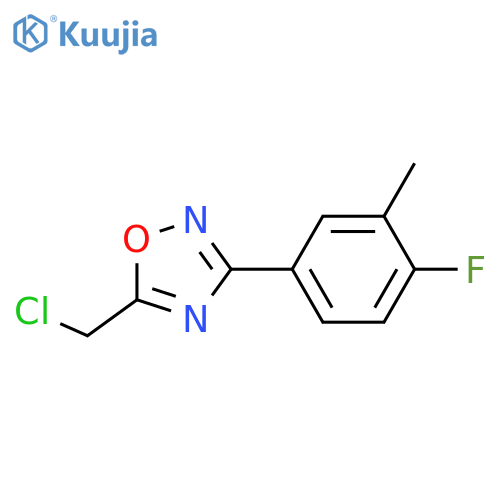 5-(chloromethyl)-3-(4-fluoro-3-methylphenyl)-1,2,4-oxadiazole structure