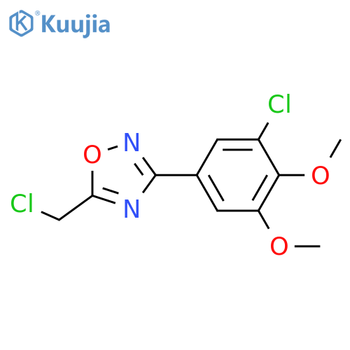 3-(3-chloro-4,5-dimethoxyphenyl)-5-(chloromethyl)-1,2,4-oxadiazole structure