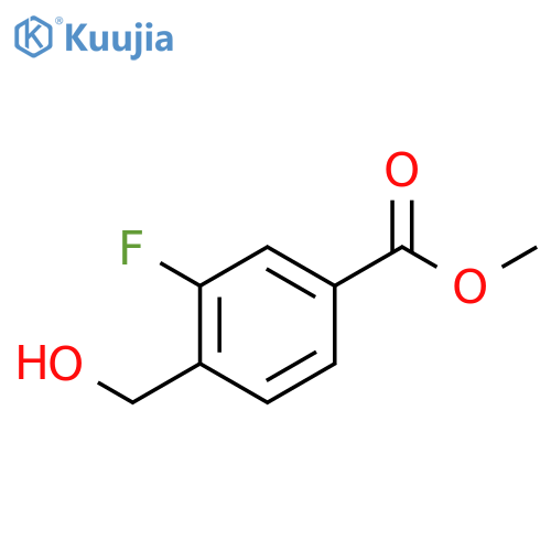 Methyl 3-fluoro-4-(hydroxymethyl)benzoate structure
