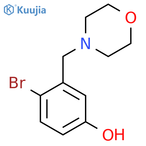 4-(2-Bromo-5-hydroxybenzyl)morpholine structure