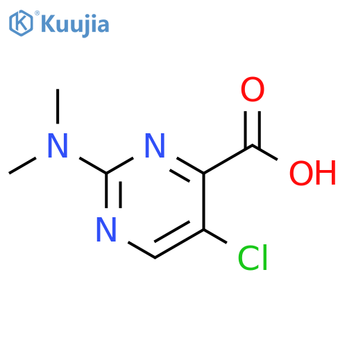 5-chloro-2-(dimethylamino)pyrimidine-4-carboxylic acid structure