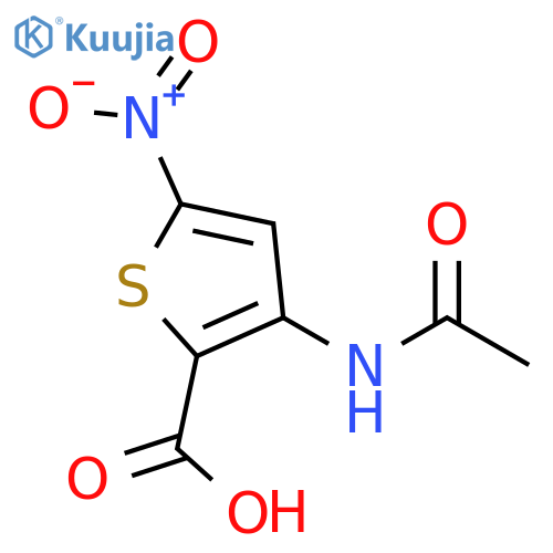 3-acetamido-5-nitrothiophene-2-carboxylic acid structure