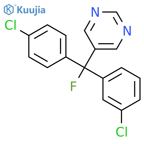 Pyrimidine, 5-[(3-chlorophenyl)(4-chlorophenyl)fluoromethyl]- structure