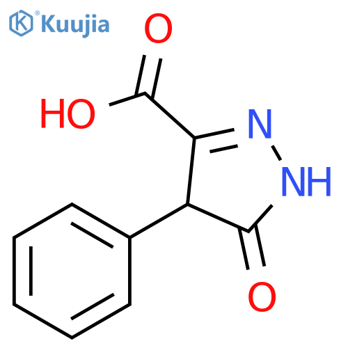 5-oxo-4-phenyl-4,5-dihydro-1H-pyrazole-3-carboxylic acid structure