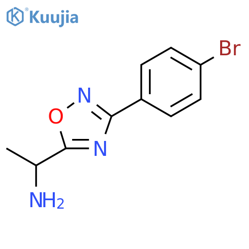 1-3-(4-bromophenyl)-1,2,4-oxadiazol-5-ylethan-1-amine structure