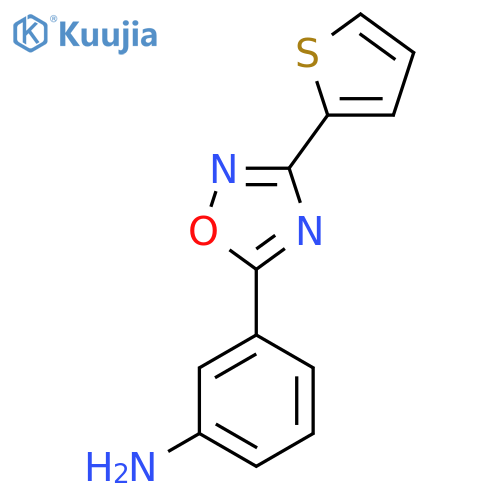 3-[3-(Thiophen-2-yl)-1,2,4-oxadiazol-5-yl]aniline structure