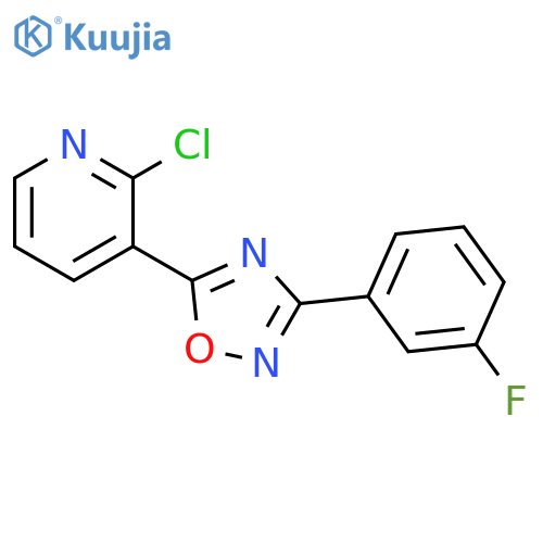 2-chloro-3-3-(3-fluorophenyl)-1,2,4-oxadiazol-5-ylpyridine structure
