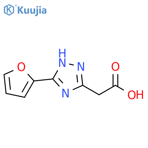 2-(3-(furan-2-yl)-1H-1,2,4-triazol-5-yl)acetic acid structure