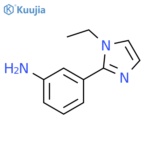 3-(1-ethyl-1H-imidazol-2-yl)aniline structure
