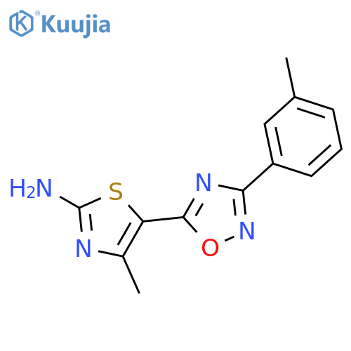 4-Methyl-5-3-(3-methylphenyl)-1,2,4-oxadiazol-5-yl-1,3-thiazol-2-amine structure