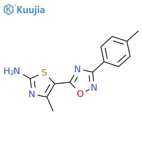 4-Methyl-5-3-(4-methylphenyl)-1,2,4-oxadiazol-5-yl-1,3-thiazol-2-amine structure