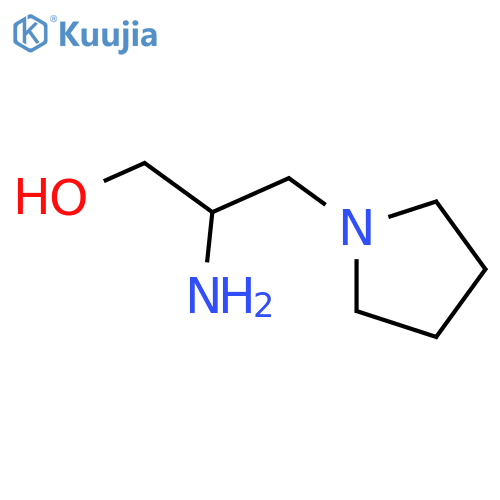 2-amino-3-(pyrrolidin-1-yl)propan-1-ol structure