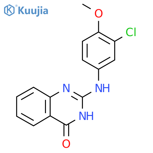 2-(3-chloro-4-methoxyphenyl)amino-3,4-dihydroquinazolin-4-one structure