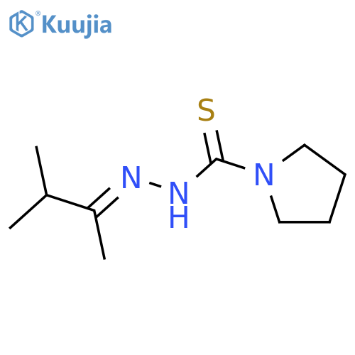 1-Pyrrolidinecarbothioic acid, (1,2-dimethylpropylidene)hydrazide structure