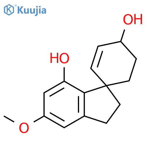 Spiro[2-cyclohexene-1,1'-[1H]indene]-4,7'-diol, 2',3'-dihydro-5'-methoxy- (9CI) structure