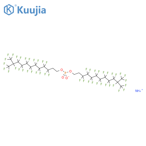 1-Dodecanol,3,3,4,4,5,5,6,6,7,7,8,8,9,9,10,10,11,12,12,12-eicosafluoro-11-(trifluoromethyl)-,hydrogen phosphate, ammonium salt (9CI) structure