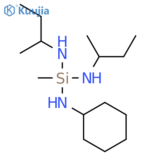 N-cyclohexyl-1-methyl-N',N''-bis(1-methylpropyl)silanetriamine structure