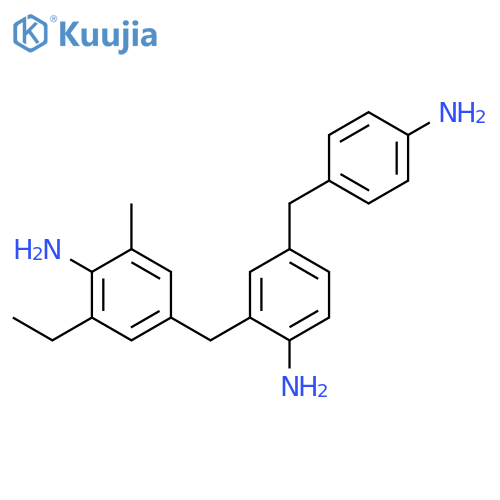 2-[(4-amino-3-ethyl-5-methylphenyl)methyl]-4-[(4-aminophenyl)methyl]aniline structure