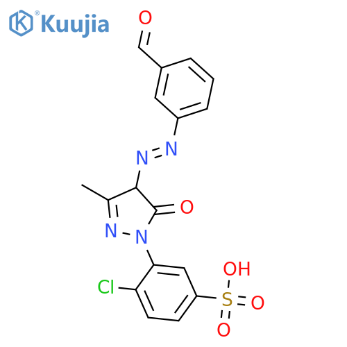 4-chloro-3-[4-[(3-formylphenyl)azo]-4,5-dihydro-3-methyl-5-oxo-1H-pyrazol-1-yl]benzenesulphonic acid structure