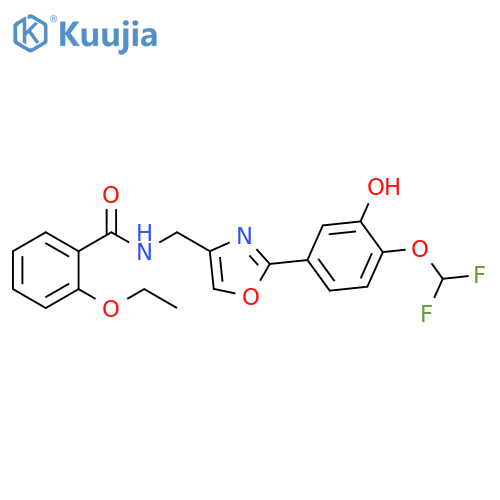 N-[[2-[4-(Difluoromethoxy)-3-hydroxyphenyl]-4-oxazolyl]methyl]-2-ethoxybenzamide structure