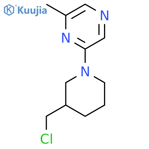 2-3-(chloromethyl)piperidino-6-methylpyrazine structure