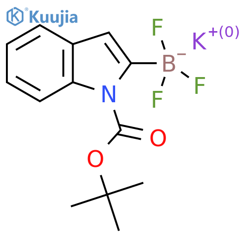 potassium {1-(tert-butoxy)carbonyl-1H-indol-2-yl}trifluoroboranuide structure