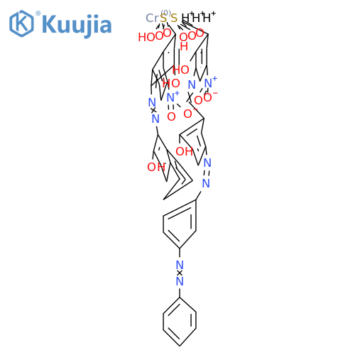 Chromate(3-), [3-hydroxy-4-[(2-hydroxy-1-naphthalenyl)azo]-7-nitro-1-naphthalenesulfonato(3-)][2-hydroxy-3-[[[2-hydroxy-5-[[4-(phenylazo)phenyl]azo]phenyl]methylene]amino]-5-nitrobenzenesulfonato(3-)]-, trihydrogen structure