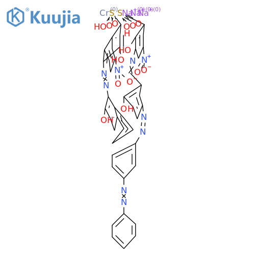 Chromate(3-), [3-hydroxy-4-[(2-hydroxy-1-naphthalenyl)azo]-7-nitro-1-naphthalenesulfonato(3-)][2-hydroxy-3-[[[2-hydroxy-5-[[4-(phenylazo)phenyl]azo]phenyl]methylene]amino]-5-nitrobenzenesulfonato(3-)]-, trisodium structure