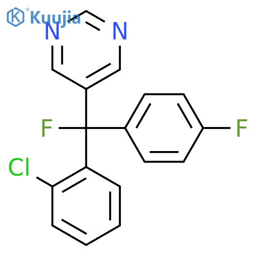 Pyrimidine, 5-[(2-chlorophenyl)fluoro(4-fluorophenyl)methyl]- structure