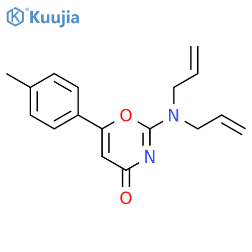 4H-1,3-Oxazin-4-one, 2-(di-2-propenylamino)-6-(4-methylphenyl)- structure