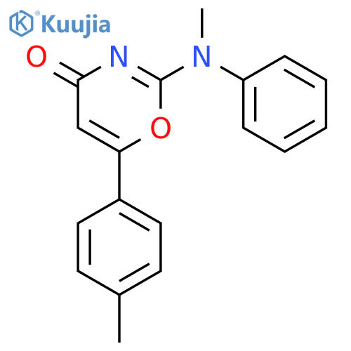 4H-1,3-Oxazin-4-one, 6-(4-methylphenyl)-2-(methylphenylamino)- structure