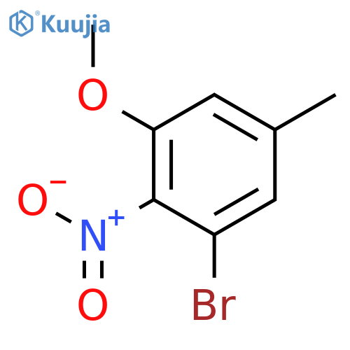 Benzene, 1-bromo-3-methoxy-5-methyl-2-nitro- structure