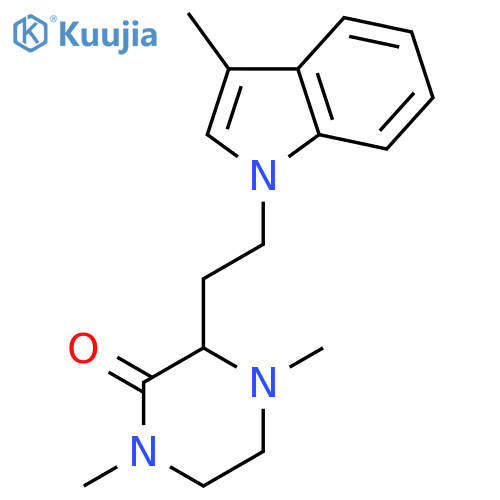 Piperazinone, 1,4-dimethyl-3-[2-(3-methyl-1H-indol-1-yl)ethyl]- structure