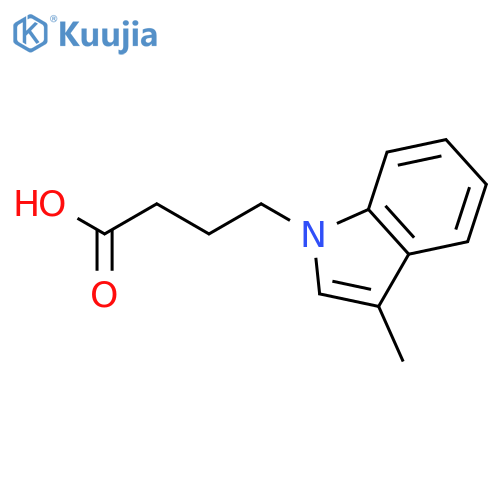1H-Indole-1-butanoic acid, 3-methyl- structure
