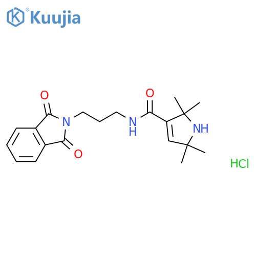 1H-Pyrrole-3-carboxamide, N-[3-(1,3-dihydro-1,3-dioxo-2H-isoindol-2-yl)propyl]-2,5-dihydro-2,2,5,5-tetramethyl-, hydrochloride (1:1) structure