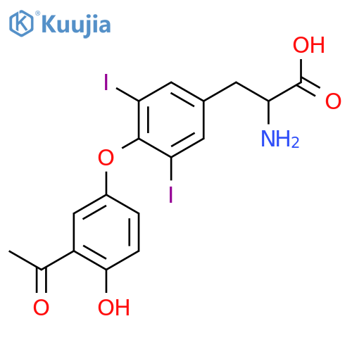 L-Tyrosine,O-(3-acetyl-4-hydroxyphenyl)-3,5-diiodo- structure