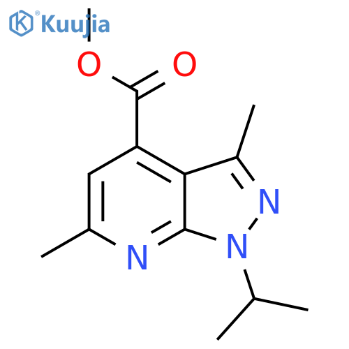 methyl 3,6-dimethyl-1-(propan-2-yl)-1H-pyrazolo3,4-bpyridine-4-carboxylate structure