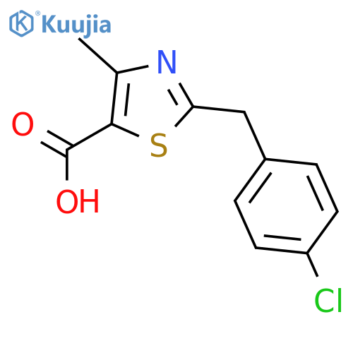 2-(4-Chlorobenzyl)-4-methyl-1,3-thiazole-5-carboxylic Acid structure