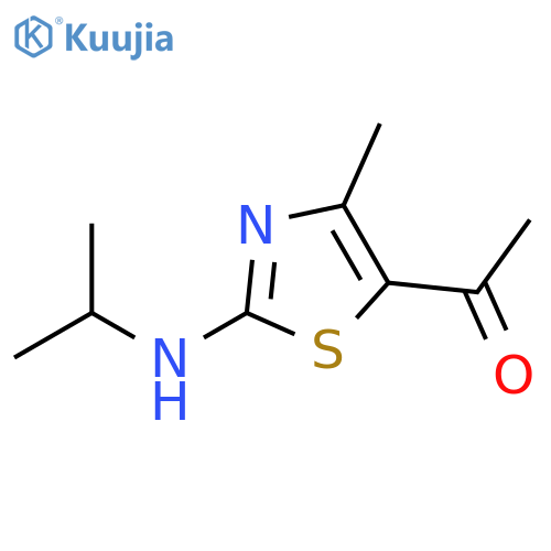 1-{4-methyl-2-(propan-2-yl)amino-1,3-thiazol-5-yl}ethan-1-one structure
