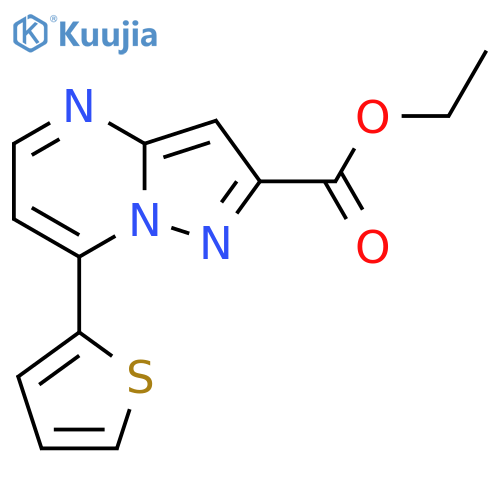 ethyl 7-(thiophen-2-yl)pyrazolo1,5-apyrimidine-2-carboxylate structure