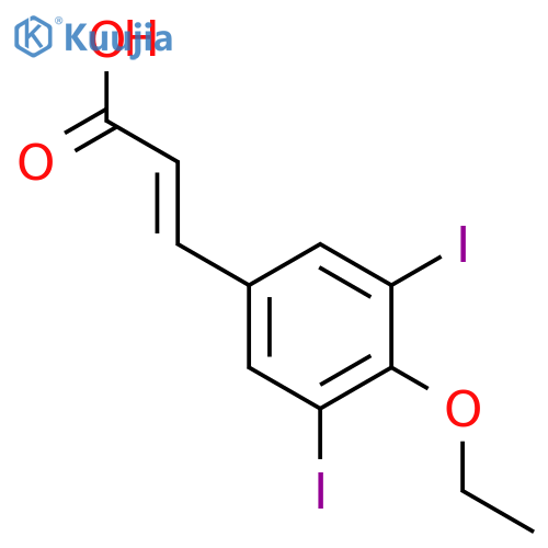 (2E)-3-(4-ethoxy-3,5-diiodophenyl)acrylic acid structure