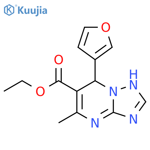 ethyl 7-(furan-3-yl)-5-methyl-4H,7H-1,2,4triazolo1,5-apyrimidine-6-carboxylate structure