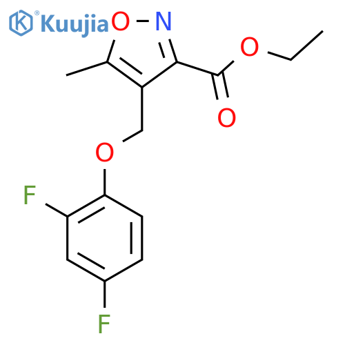 Ethyl 4-((2,4-difluorophenoxy)methyl)-5-methylisoxazole-3-carboxylate structure