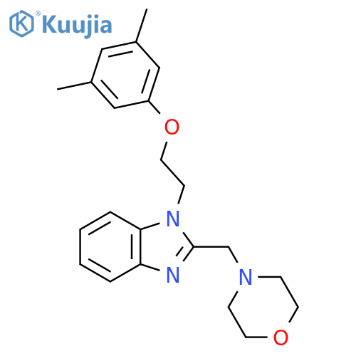 1-2-(3,5-dimethylphenoxy)ethyl-2-(morpholin-4-yl)methyl-1H-1,3-benzodiazole structure