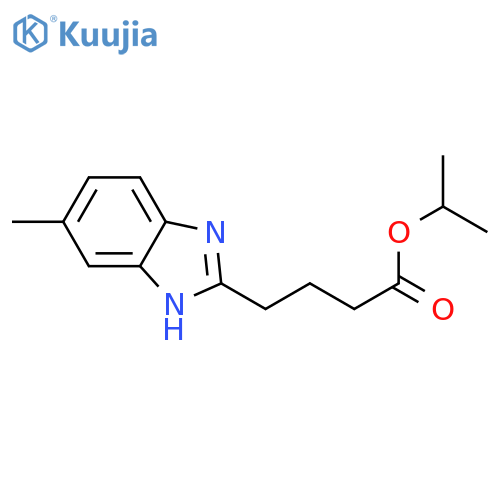 propan-2-yl 4-(5-methyl-1H-1,3-benzodiazol-2-yl)butanoate structure
