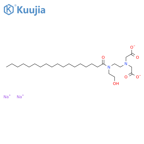 Sodium N-(carboxymethyl)-N-(2-((2-hydroxyethyl)(1-oxooctadecyl)amino)ethyl)glycinate structure