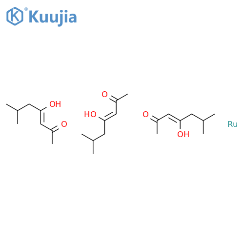 Ruthenium,tris(6-methyl-2,4-heptanedionato-kO,kO')- (9CI) structure
