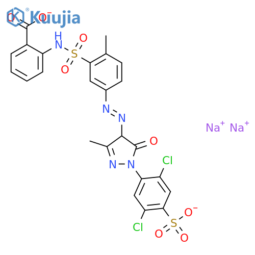 Benzoic acid,2-[[[5-[2-[1-(2,5-dichloro-4-sulfophenyl)-4,5-dihydro-3-methyl-5-oxo-1H-pyrazol-4-yl]diazenyl]-2-methylphenyl]sulfonyl]amino]-,sodium salt (1:2) structure