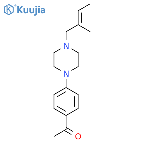 (E)-1-(4-(4-(2-Methylbut-2-en-1-yl)piperazin-1-yl)phenyl)ethanone structure