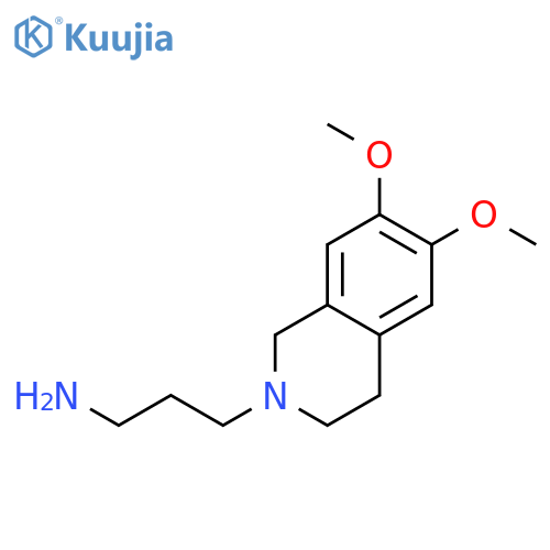 3-(6,7-dimethoxy-1,2,3,4-tetrahydroisoquinolin-2-yl)propan-1-amine structure